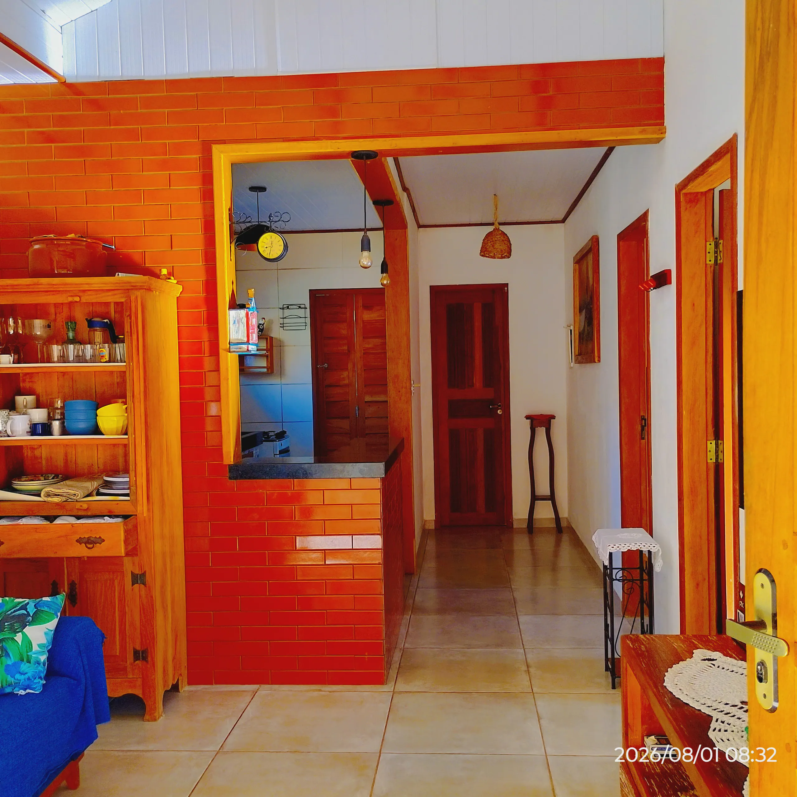 Sala de estar da Casa Rústica Sana
